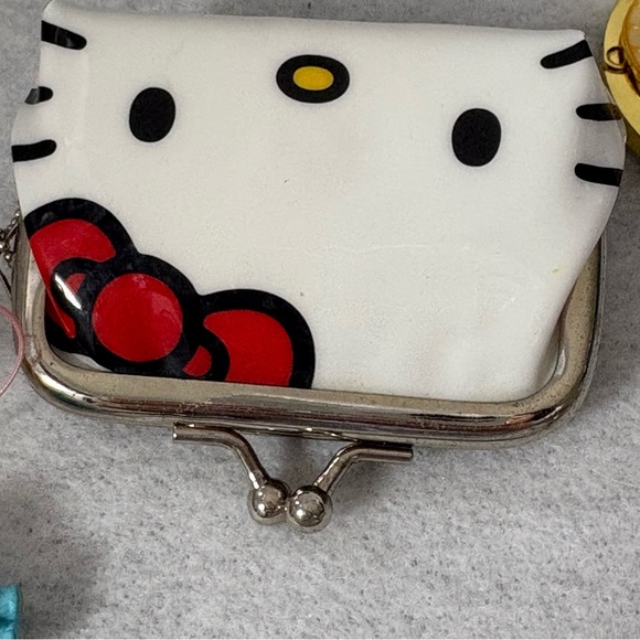 SOLD SET OF 3 HELLO KITTY Kiss Lock Pouch Keychain Bag Gold Hanger Bunny Charm - Picture 8 of 15